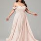 A-line Sweetheart neckline Chiffon-Bridesmaid Dress Plus Size