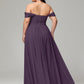 A-line Sweetheart neckline Chiffon-Bridesmaid Dress Plus Size