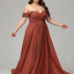 A-line Sweetheart neckline Chiffon-Bridesmaid Dress Plus Size