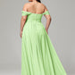 A-line Sweetheart neckline Chiffon-Bridesmaid Dress Plus Size