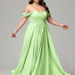 A-line Sweetheart neckline Chiffon-Bridesmaid Dress Plus Size