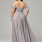 A-line Sweetheart neckline Chiffon-Bridesmaid Dress Plus Size