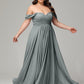 A-line Sweetheart neckline Chiffon-Bridesmaid Dress Plus Size