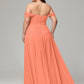 A-line Sweetheart neckline Chiffon-Bridesmaid Dress Plus Size