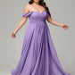 A-line Sweetheart neckline Chiffon-Bridesmaid Dress Plus Size