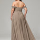 A-line Sweetheart neckline Chiffon-Bridesmaid Dress Plus Size