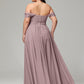 A-line Sweetheart neckline Chiffon-Bridesmaid Dress Plus Size