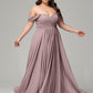 A-line Sweetheart neckline Chiffon-Bridesmaid Dress Plus Size