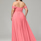 A-line Sweetheart neckline Chiffon-Bridesmaid Dress Plus Size