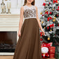 A Line V Back Chiffon Lace Junior Bridesmaid Dress