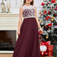 A Line V Back Chiffon Lace Junior Bridesmaid Dress