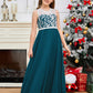 A Line V Back Chiffon Lace Junior Bridesmaid Dress