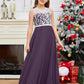 A Line V Back Chiffon Lace Junior Bridesmaid Dress