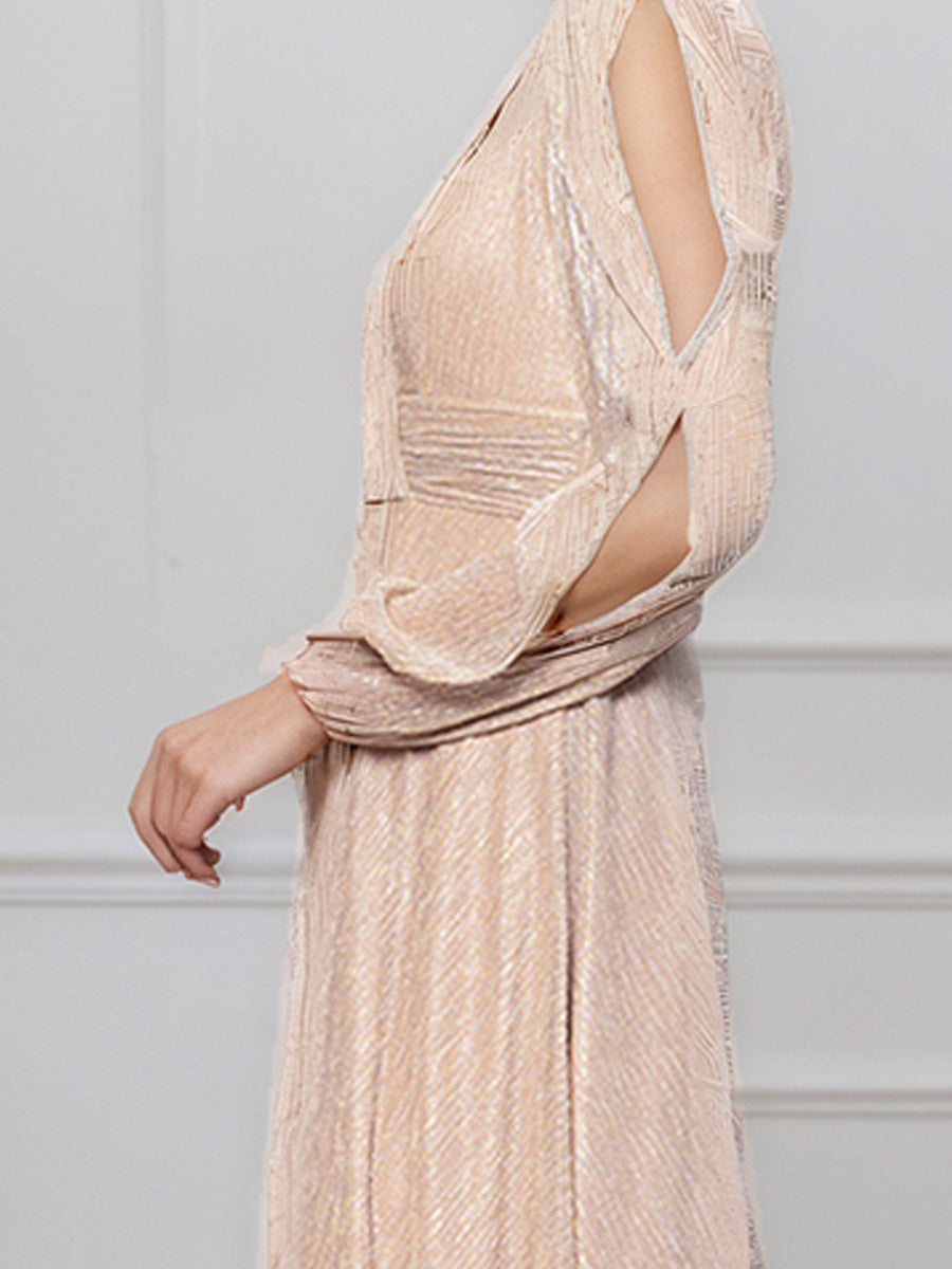 Cicinia Apricot Mother Of The Groom Dress Long A-line Floor Length V-neck