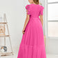 Cap Sleeves A Line Chiffon Junior Bridesmaid Dress