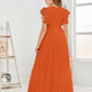 Cap Sleeves A Line Chiffon Junior Bridesmaid Dress