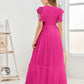 Cap Sleeves A Line Chiffon Junior Bridesmaid Dress
