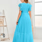 Cap Sleeves A Line Chiffon Junior Bridesmaid Dress