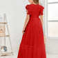 Cap Sleeves A Line Chiffon Junior Bridesmaid Dress
