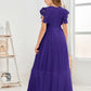 Cap Sleeves A Line Chiffon Junior Bridesmaid Dress