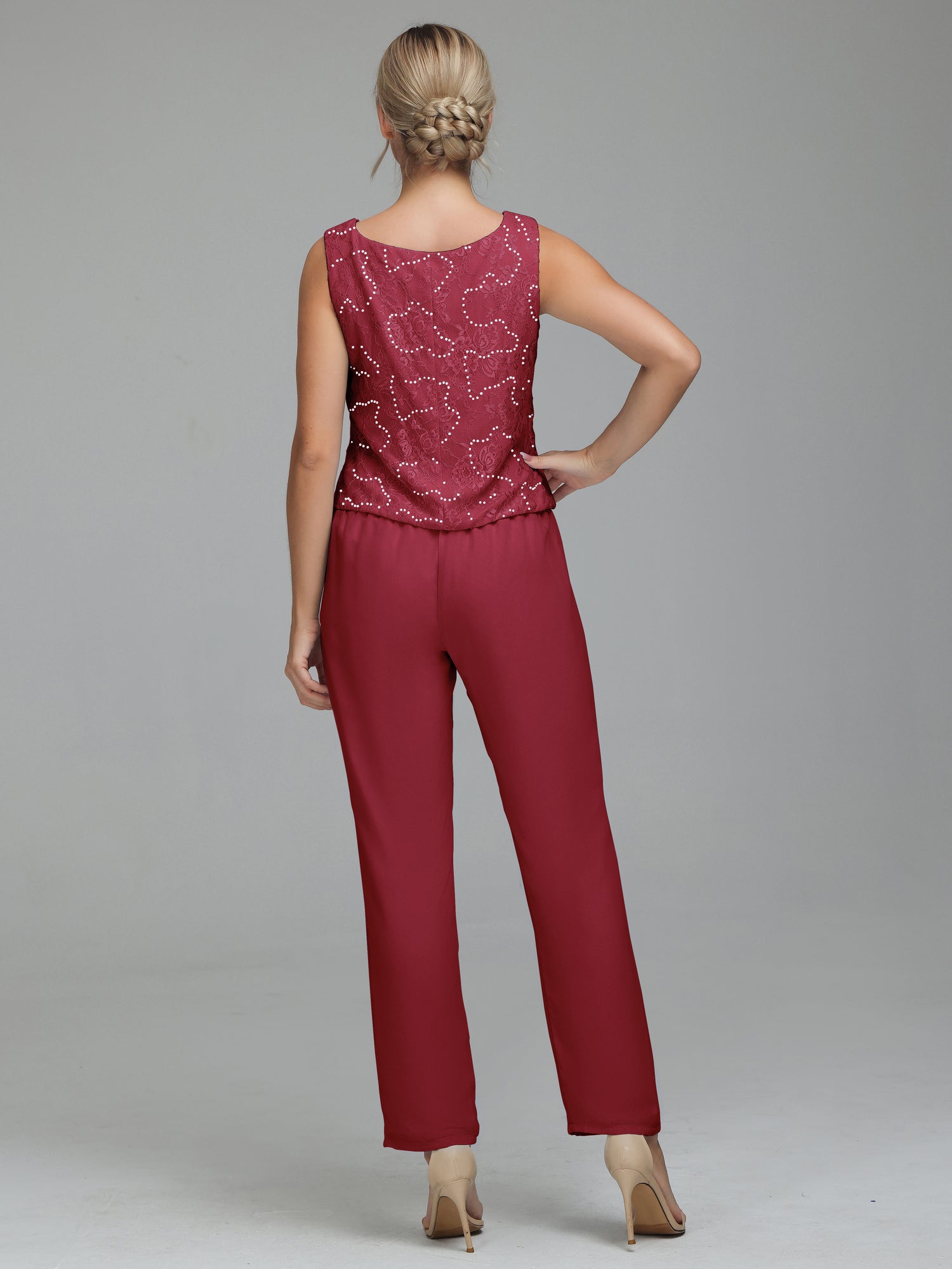 3 Pieces Lace Mother Of the Bride Dress Pants Suits | Cicinia