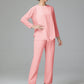 Chiffon Long Sleeves 3 Pieces Mother Of The Bride Dress Pants Suits