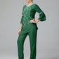 Chiffon Long Sleeves V Neck Mother Of The Bride Dress Pants Suits