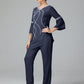 Chiffon Long Sleeves V Neck Mother Of The Bride Dress Pants Suits