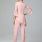 Chiffon Long Sleeves V Neck Mother Of The Bride Dress Pants Suits