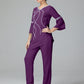 Chiffon Long Sleeves V Neck Mother Of The Bride Dress Pants Suits