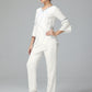 Chiffon Long Sleeves V Neck Mother Of The Bride Dress Pants Suits
