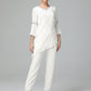 Chiffon Long Sleeves V Neck Mother Of The Bride Dress Pants Suits
