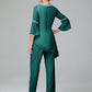 Chiffon Long Sleeves V Neck Mother Of The Bride Dress Pants Suits