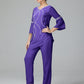 Chiffon Long Sleeves V Neck Mother Of The Bride Dress Pants Suits