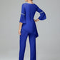 Chiffon Long Sleeves V Neck Mother Of The Bride Dress Pants Suits