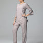 Chiffon Long Sleeves V Neck Mother Of The Bride Dress Pants Suits