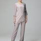 Chiffon Long Sleeves V Neck Mother Of The Bride Dress Pants Suits