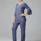 Chiffon Long Sleeves V Neck Mother Of The Bride Dress Pants Suits