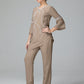 Chiffon Long Sleeves V Neck Mother Of The Bride Dress Pants Suits