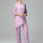 Chiffon Long Sleeves V Neck Mother Of The Bride Dress Pants Suits