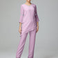 Chiffon Long Sleeves V Neck Mother Of The Bride Dress Pants Suits