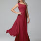 Daphne One Shoulder Chiffon Bridesmaid Dresses With Split