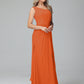 Daphne One Shoulder Chiffon Bridesmaid Dresses With Split