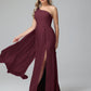 Daphne One Shoulder Chiffon Bridesmaid Dresses With Split