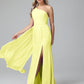 Daphne One Shoulder Chiffon Bridesmaid Dresses With Split