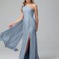 Daphne One Shoulder Chiffon Bridesmaid Dresses With Split