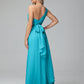 Daphne One Shoulder Chiffon Bridesmaid Dresses With Split