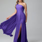 Daphne One Shoulder Chiffon Bridesmaid Dresses With Split