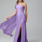 Daphne One Shoulder Chiffon Bridesmaid Dresses With Split