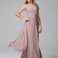 Daphne One Shoulder Chiffon Bridesmaid Dresses With Split